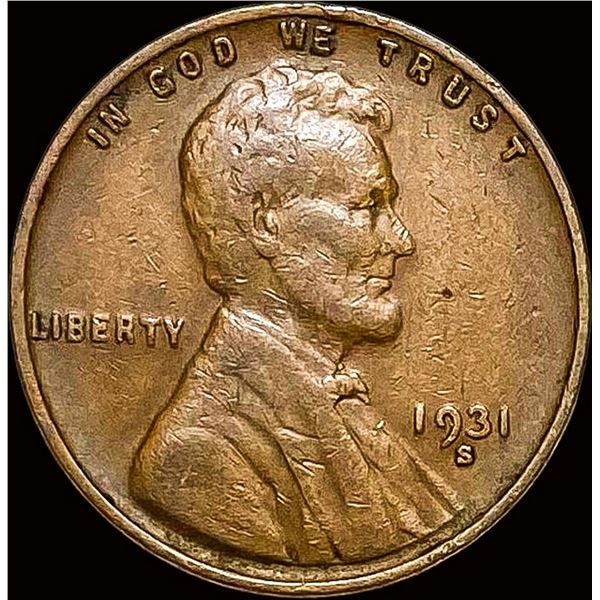 1931-S Lincoln Wheat Cent NEARLY UNCIRCULATED
