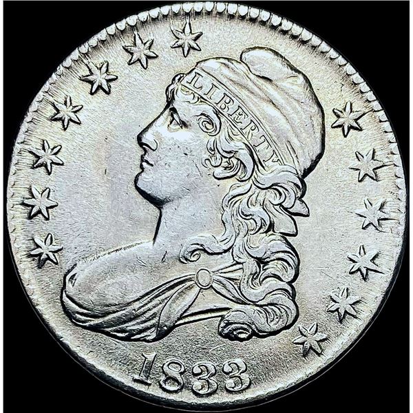 1833 Capped Bust Half Dollar CHOICE AU