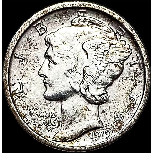 1919-S Mercury Dime CLOSE UNC