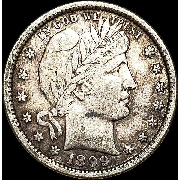 1899 Barber Silver Quarter NEARLY UNCIRCULATED