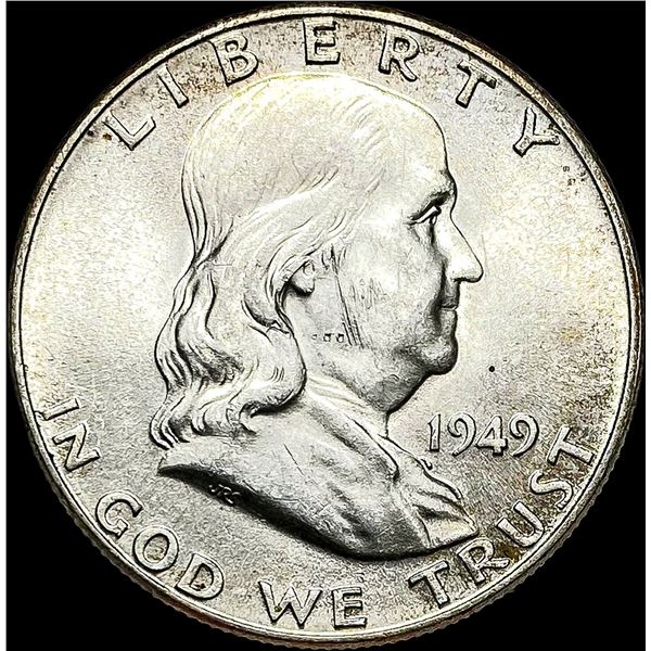 1949 Silver Half Dollar Franklin UNC FBL