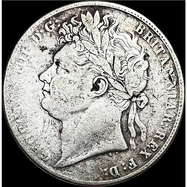 1821 G.Britain Silver Crown George IV NICELY CIRCULATED