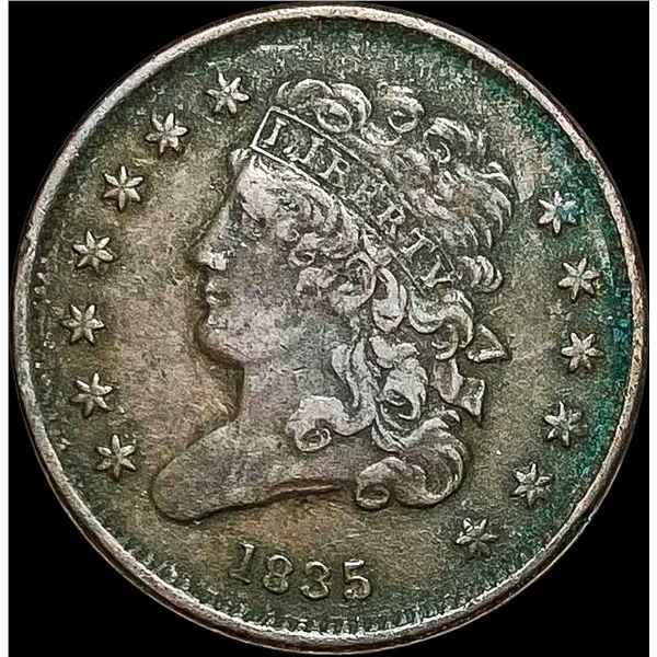 1835 Classic Head Half Cent LIGHTLY CIRCULATED