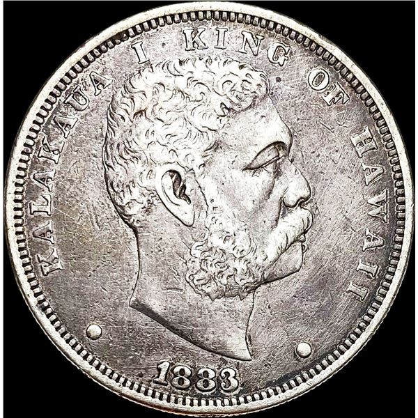 1883 Silver Hawaii One Dollar NEARLY UNCIRCULATED