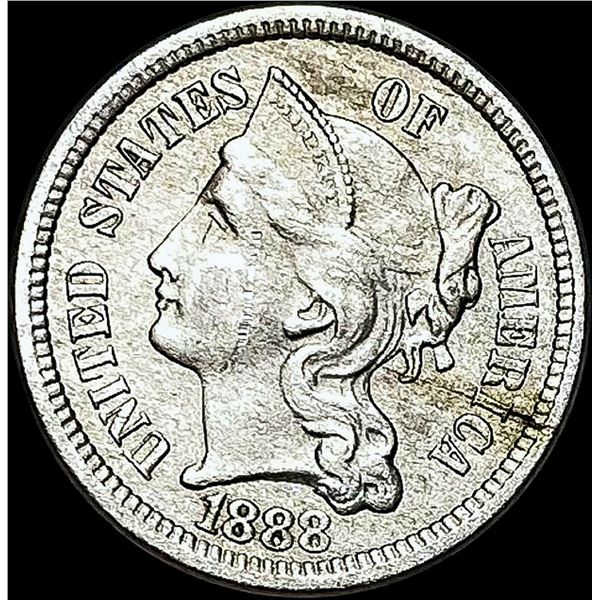 1888 Nickel Three-Cent Piece HIGH GRADE