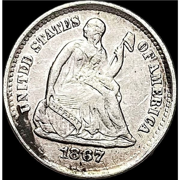 1867-S Seated Liberty Half Dime CLOSELY UNCIRCULATED