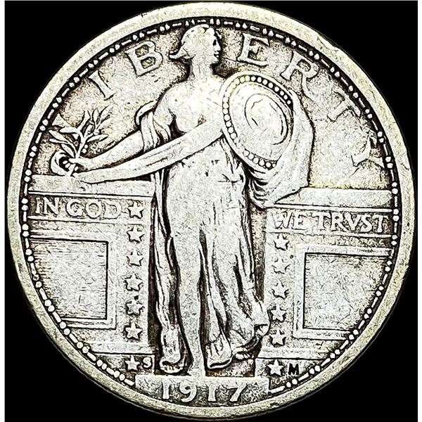 1917-S Type 1 Standing Liberty Quarter LIGHTLY CIRCULATED