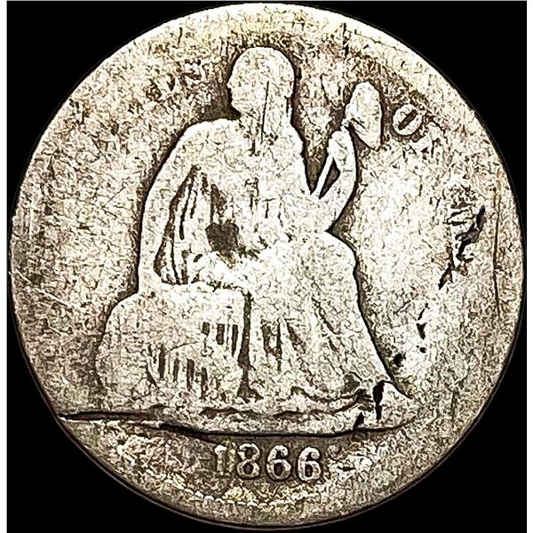 1866 Seated Liberty Dime NICELY CIRCULATED