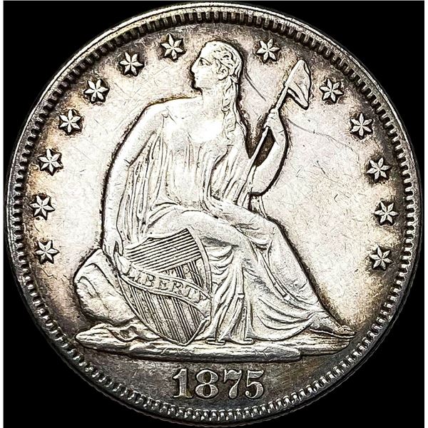 1875 Seated Liberty Half Dollar CLOSELY UNCIRCULATED