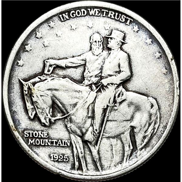 1925 Silver Stone Mountain Half Dollar LIGHTLY CIRCULATED