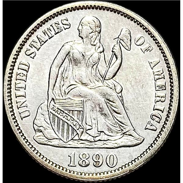 1890 SIlver Seated Liberty Dime UNCIRCULATED