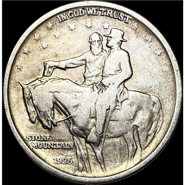 1925 Silver Stone Mountain Half Dollar NICELY CIRCULATED
