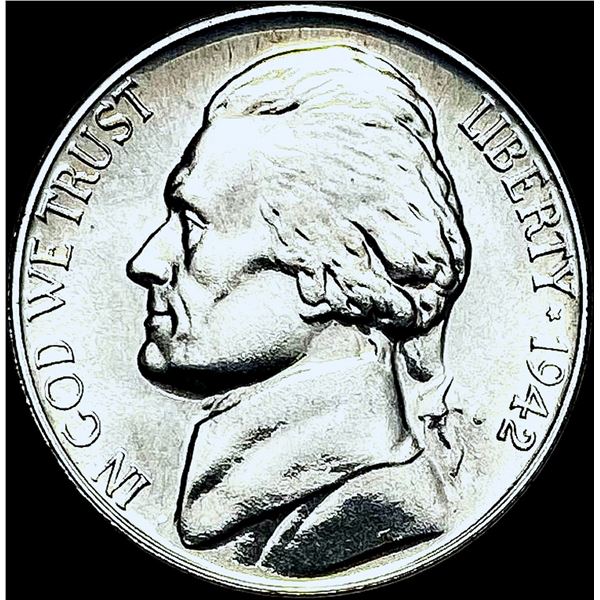 1942-P Silver Jefferson Nickel GEM PROOF