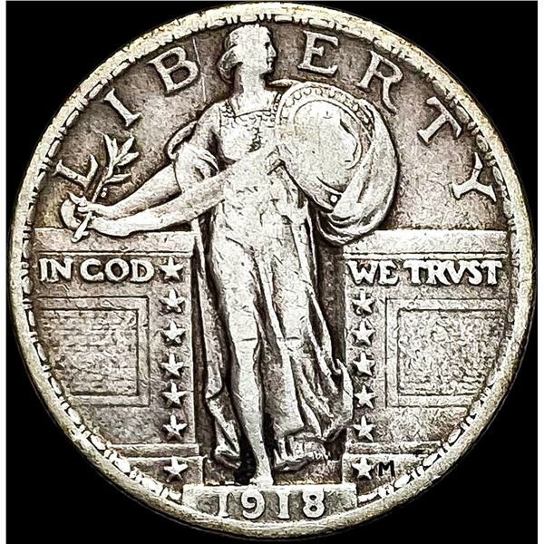 1918 Standing Liberty Quarter LIGHTLY CIRCULATED