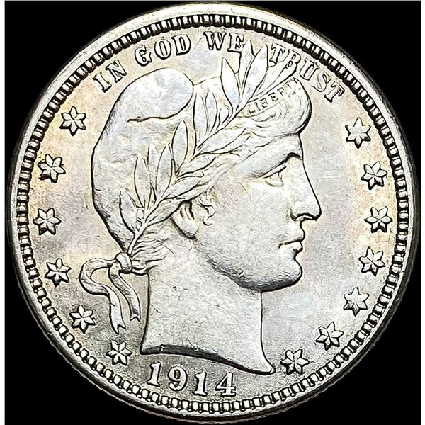 1914 Barber Silver Quarter CLOSELY UNCIRCULATED