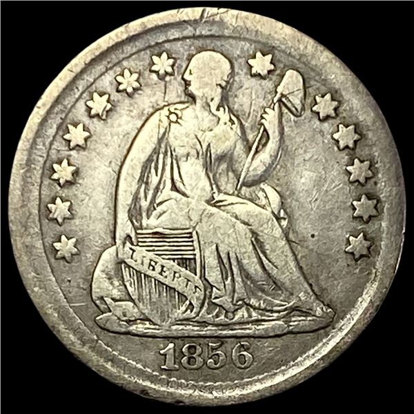 1856 Seated Liberty Half Dime LIGHTLY CIRCULATED