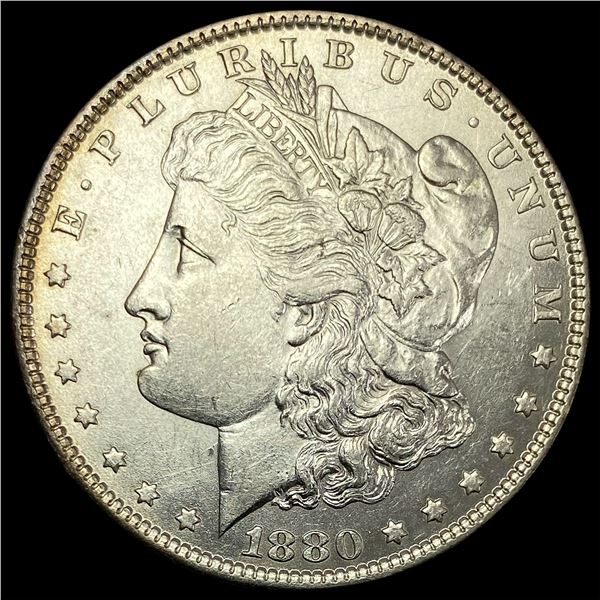 1880-O Micro O Silver Morgan Dollar CHOICE AU