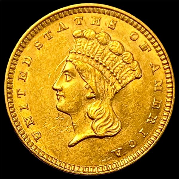 1857 Gold $1 Indian Princess Head Type 3 UNCIRCULATED