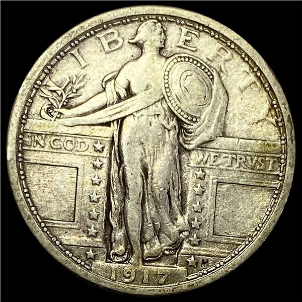 1917 Type 1 Standing Liberty Quarter NEARLY UNCIRCULATED