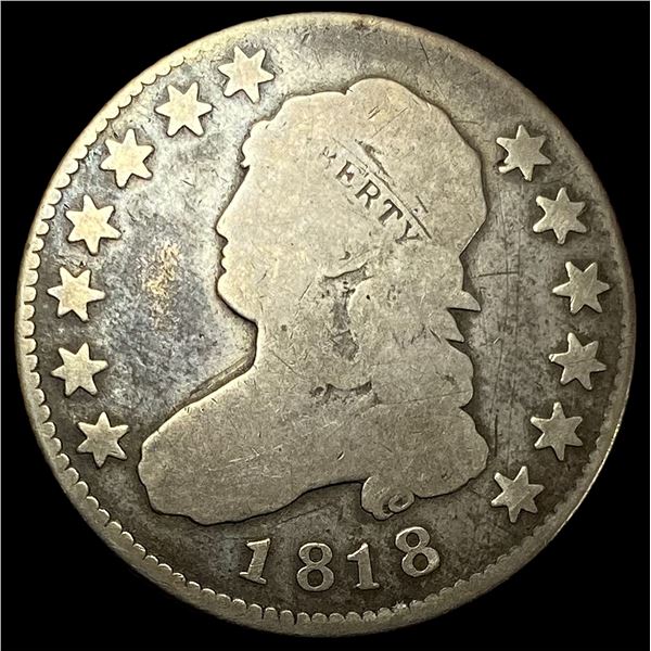 1818 Capped Bust Silver Quarter NICELY CIRCULATED