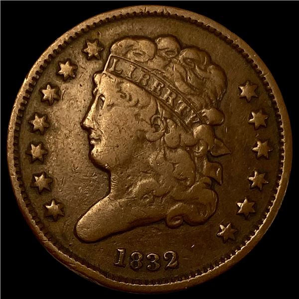 1832 Classic Head Half Cent LIGHTLY CIRCULATED