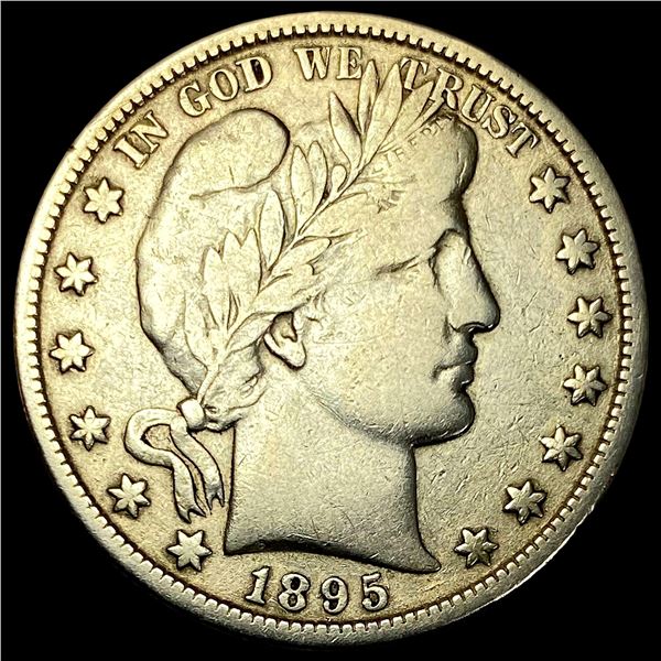 1895-O Silver Barber Half Dollar LIGHTLY CIRCULATED