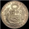 Image 2 : 1889 Peru Silver Un Sol NEARLY UNCIRCULATED