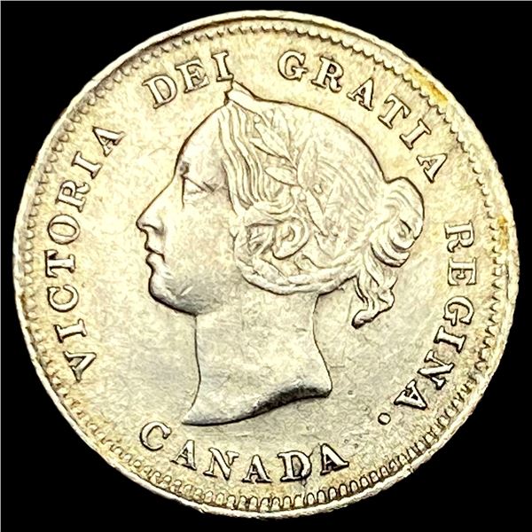 1880-H Canada Silver 5 Cents CLOSELY UNCIRCULATED