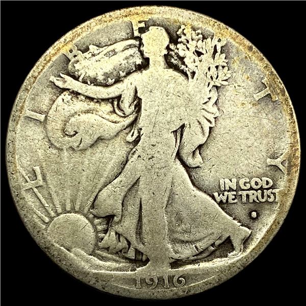 1916-S Walking Liberty Half Dollar NICELY CIRCULATED