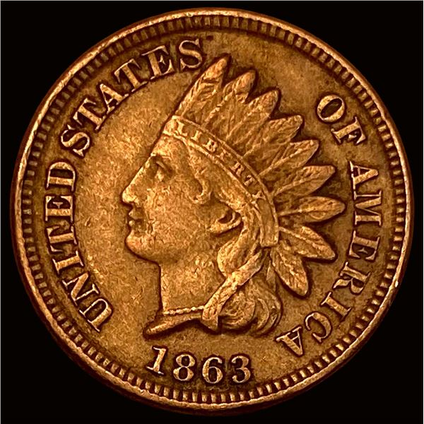 1863 Indian Head Cent NEARLY UNCIRCULATED