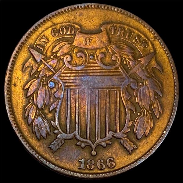 1866 Bronze Two-Cent Piece HIGH GRADE