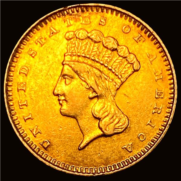 1870-S Gold $1 Indian Princess Type 3 CLOSELY UNCIRCULATED