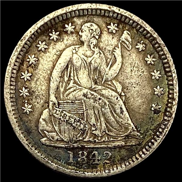 1842-O Seated Liberty Half Dime NEARLY UNCIRCULATED