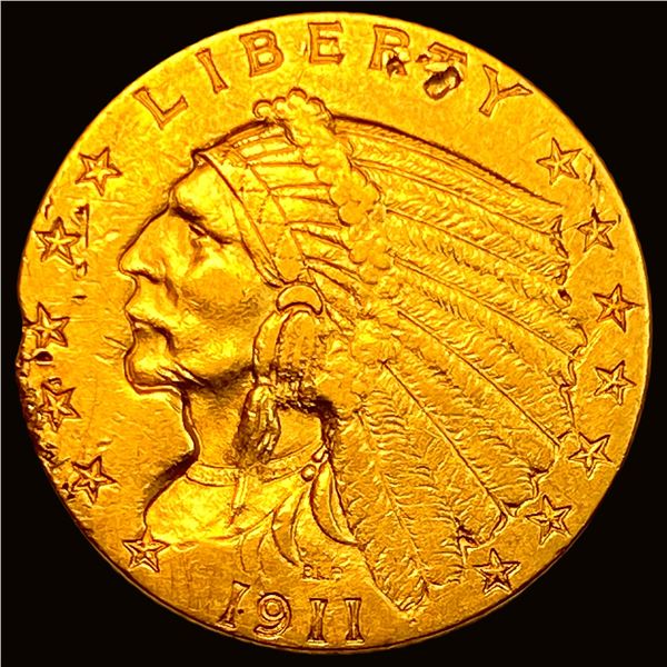 1911 Indian Head Gold $2.50 Quarter Eagle UNCIRCULATED