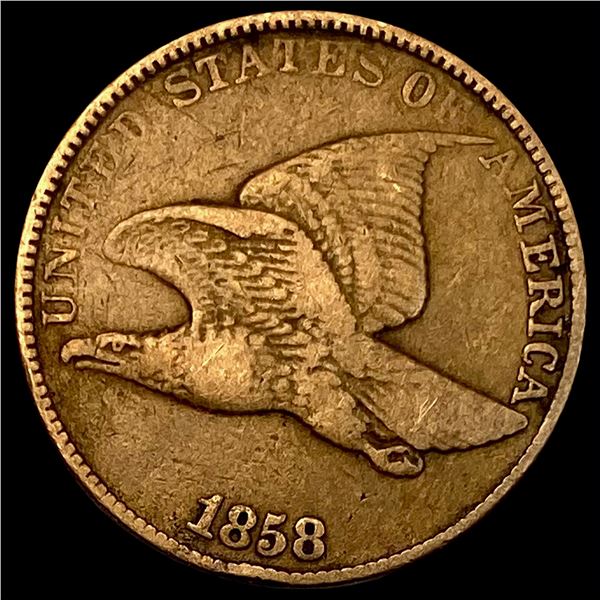 1858 Flying Eagle Cent NEARLY UNCIRCULATED