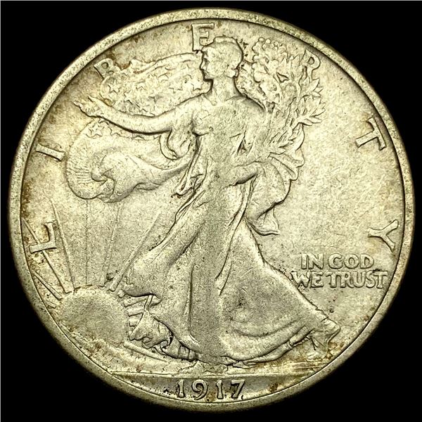 1917-S Walking Liberty Half Dollar NEARLY UNCIRCULATED