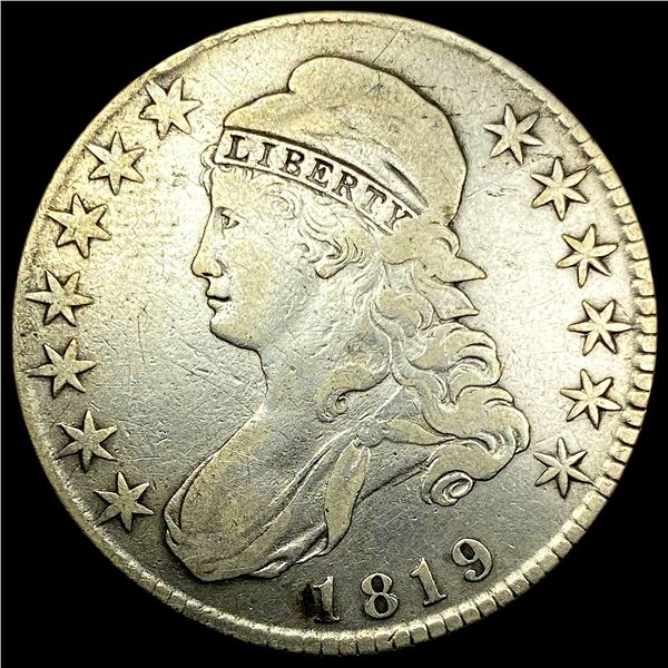 1819 Capped Bust Silver Half Dollar LIGHTLY CIRCULATED