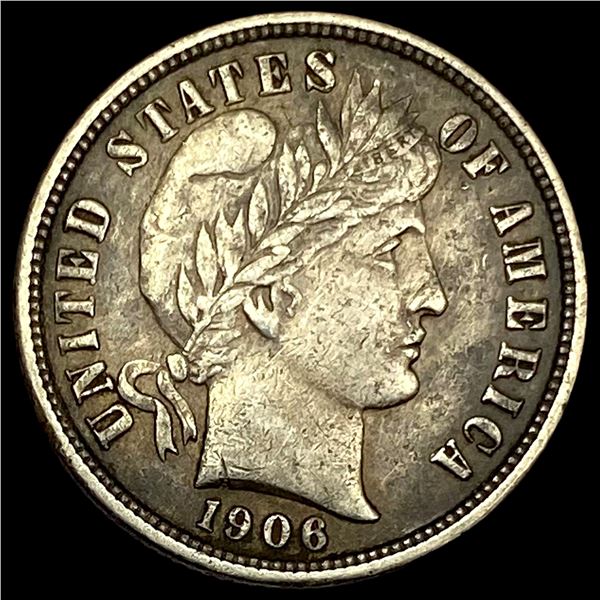 1906 Silver Barber Dime NEARLY UNCIRCULATED