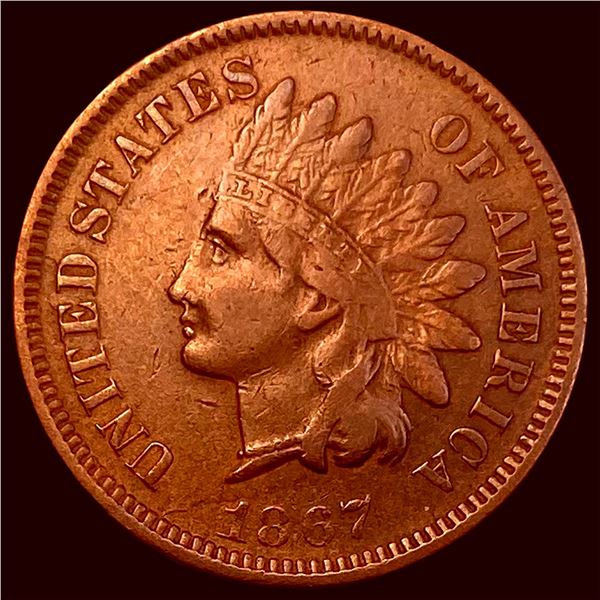 1867 Indian Head Cent CHOICE AU