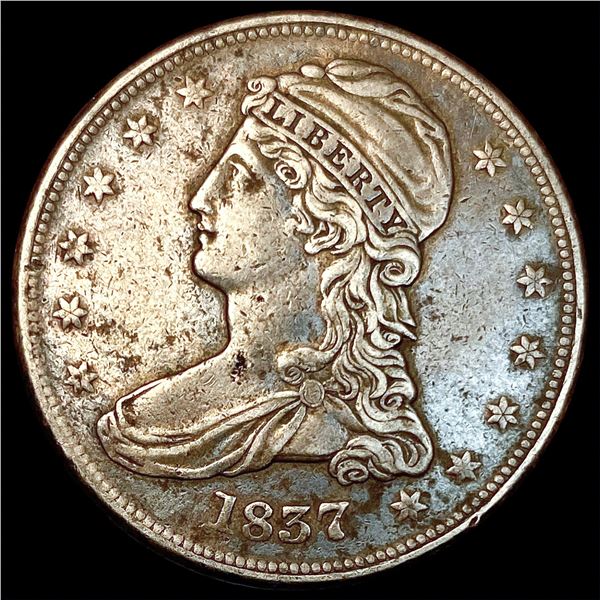 1837 Capped Bust Half Dollar NEARLY UNCIRCULATED