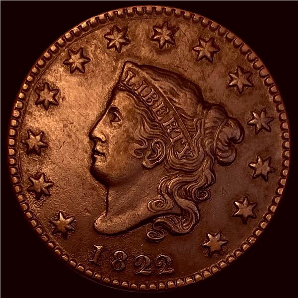 1822 Coronet Large Cent CLOSELY UNCIRCULATED
