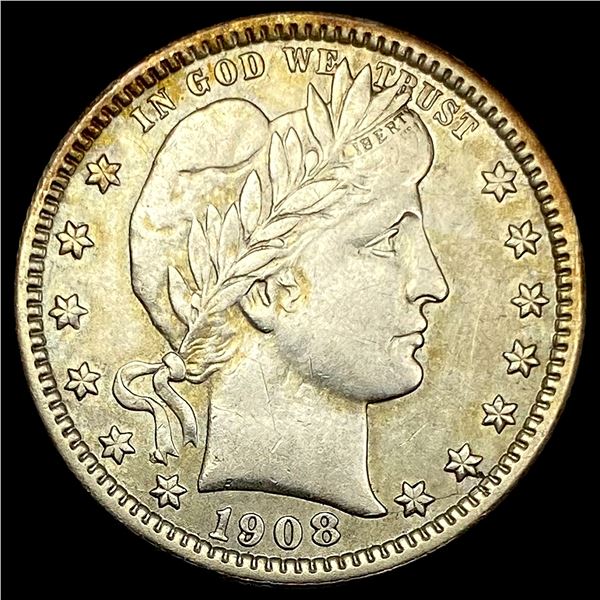 1908-O Silver Barber Quarter CLOSELY UNCIRCULATED