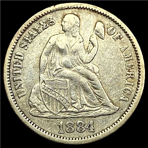 1884 Seated Liberty Dime NEARLY UNCIRCULATED