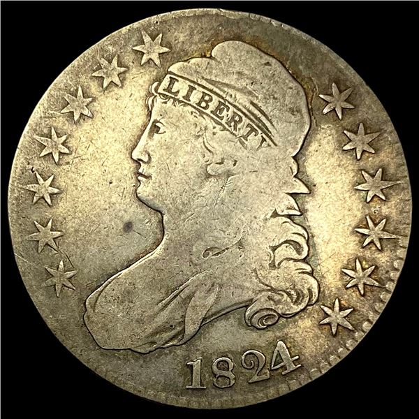 1824 Capped Bust Half Dollar NICELY CIRCULATED