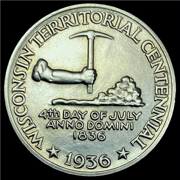 1936 Silver Wisconsin Half Dollar CHOICE BU