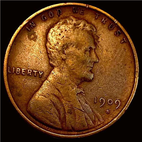 1909-S VDB Lincoln Wheat Cent NEARLY UNCIRCULATED