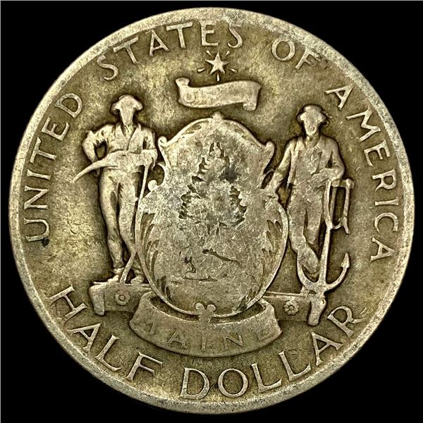1920 Silver Maine Half Dollar NICELY CIRCULATED