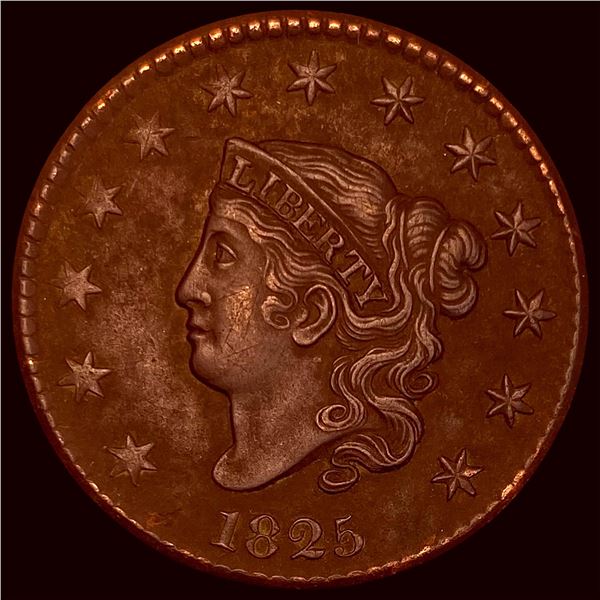 1825 Coronet Head Large Cent CLOSELY UNCIRCULATED