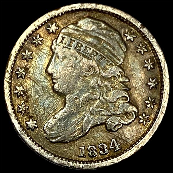 1834 Capped Bust Dime ABOUT UNCIRCULATED