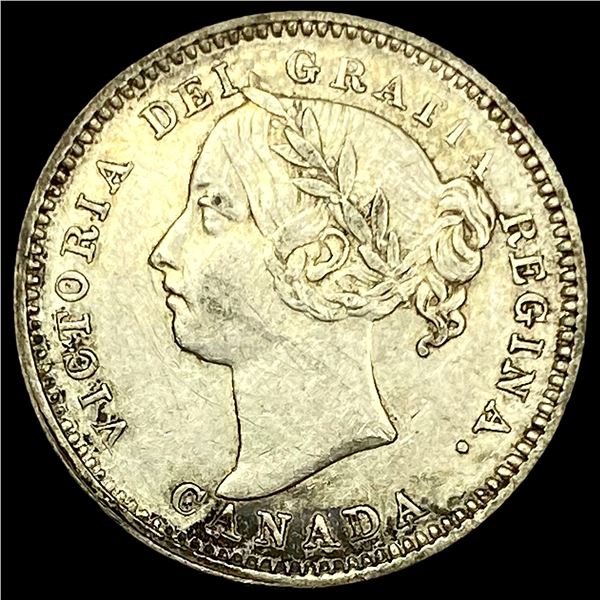 1890-H Canada Silver 10 Cents NEARLY UNCIRCULATED